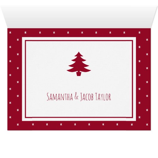 Eerste kerstpaar foto kerst Kaart (Binenzijde Horizontaal (Onderkant))