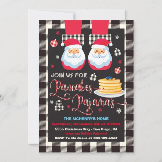 Eerste kerstpannenkoeken en uitnodiging van de pyj (Voorkant)