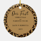 Eerste kerstparen die op de markt zijn keramisch ornament (Achterkant)