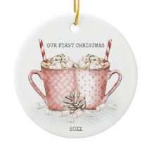 Eerste kerstparen met warmtecacao