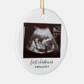 Eerste kerstperiode Ultrasound Baby Scan Keramisch Ornament (Rechts)