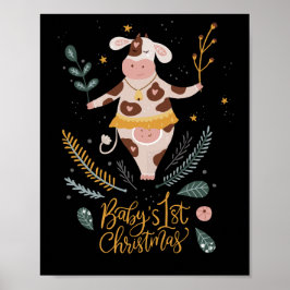 eerste kerstperiode voor baby ' s poster
