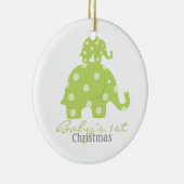 Eerste kerstperiode voor baby's met een genderneut keramisch ornament (Rechts)