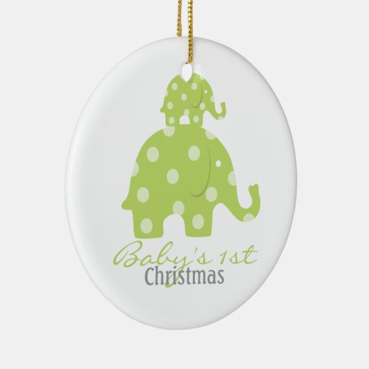 Eerste kerstperiode voor baby's met een genderneut keramisch ornament (Rechts)