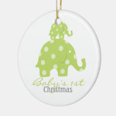 Eerste kerstperiode voor baby's met een genderneut keramisch ornament (Links)