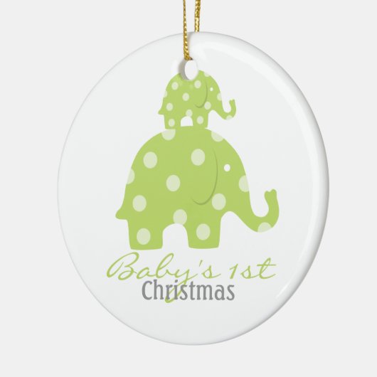 Eerste kerstperiode voor baby's met een genderneut keramisch ornament (Links)