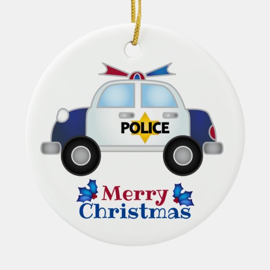 Eerste kerstpolitie 1 keramisch ornament (Voorkant)