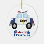 Eerste kerstpolitie 1 keramisch ornament (Links)