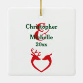 Eerste kerstrecensent voor speciaal koesje keramisch ornament (Achterkant)