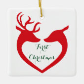 Eerste kerstrecensent voor speciaal koesje keramisch ornament (Voorkant)