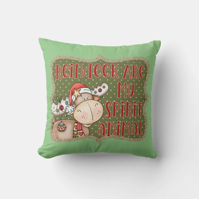 Eerste kerstrendierdecor kussen (Voorkant)