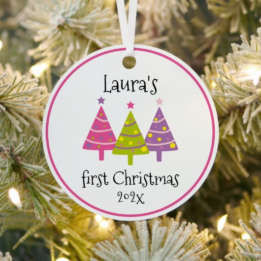 Eerste kerstroze bomen op maat metalen ornament (Insitu)