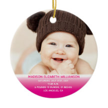 Eerste kerstroze foto-Ornament voor baby's