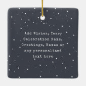 Eerste kerstschrijfmachine | Gepersonaliseerde tek Keramisch Ornament (Achterkant)