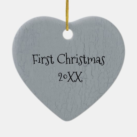 Eerste kerstsneeuwpaar en Ornament van de hond (Achterkant)