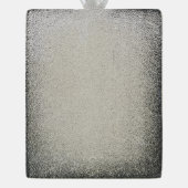 Eerste kerstsnowflake op blauw verzilverd banner ornament (Achterkant)