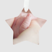 Eerste Kerstster Baby Foto's Vakantie Ornament (achterkant)