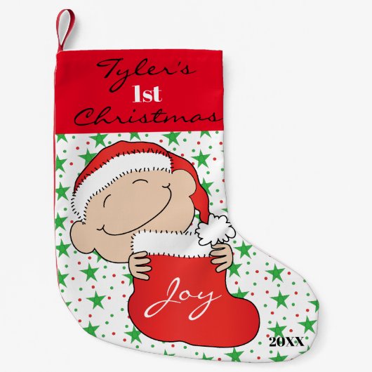 Eerste kerststop kleine kerstsok (Voorkant)