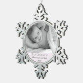 Eerste kersttante oom uit Niece Tin Sneeuwvlok Ornament (Rechts)