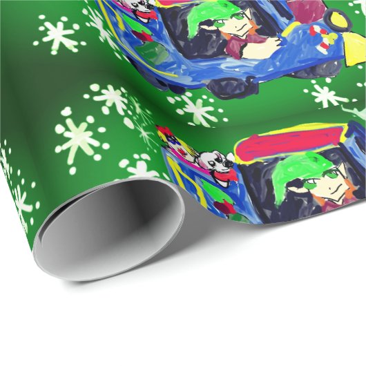 Eerste kersttrein twee cadeaupapier (Rol Hoek)