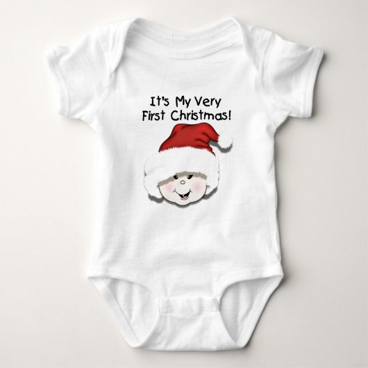 Eerste kersttshirts voor Aziatische Baby Romper (Voorkant)