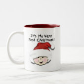 Eerste kersttshirts voor Aziatische Baby Tweekleurige Koffiemok (Links)