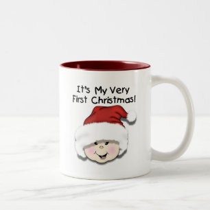 Eerste kersttshirts voor Aziatische Baby Tweekleurige Koffiemok