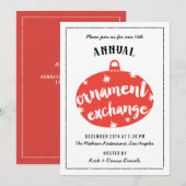 Eerste kerstuitnodiging kaart (Voorkant / Achterkant)