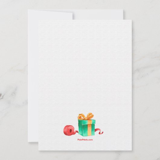 Eerste kerstuitnodiging kaart (Achterkant)