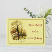 Eerste kerstuitnodiging kaart (Staand voorkant)