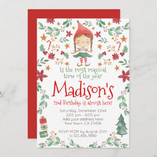 Eerste kerstuitnodiging kaart