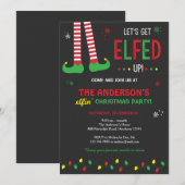 Eerste kerstuitnodiging / Laten we er klaar voor z Kaart (Voorkant / Achterkant)