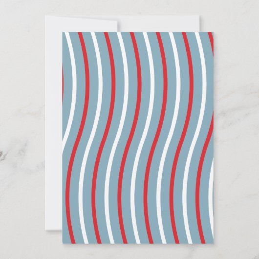 Eerste kerstuitnodiging voor Candy Cane Kaart (Achterkant)