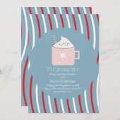 Eerste kerstuitnodiging voor Candy Cane Kaart (Voorkant / Achterkant)