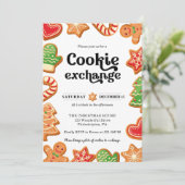 Eerste kerstuitnodiging voor de uitwisseling van k kaart (Staand voorkant)