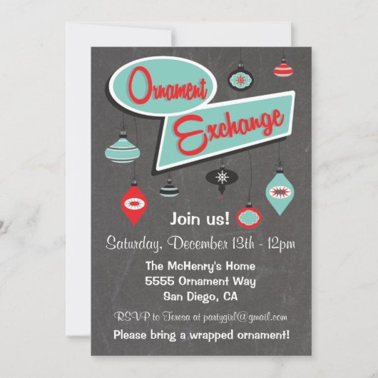 Eerste kerstuitnodiging voor herroeping met wederk kaart (Voorkant)