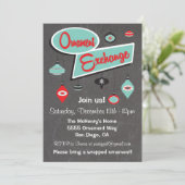 Eerste kerstuitnodiging voor herroeping met wederk kaart (Staand voorkant)