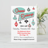 Eerste kerstuitnodiging voor herroeping met wederk kaart (Staand voorkant)