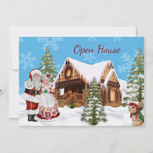 Eerste kerstuitnodiging voor kerstmis kaart (Voorkant)