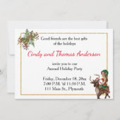 Eerste kerstuitnodiging voor kerstmis kaart (Achterkant)