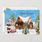 Eerste kerstuitnodiging voor kerstmis kaart (Voorkant / Achterkant)