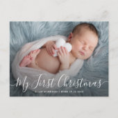eerste kerstvakantie - baby - aankondiging briefkaart (Voorkant)