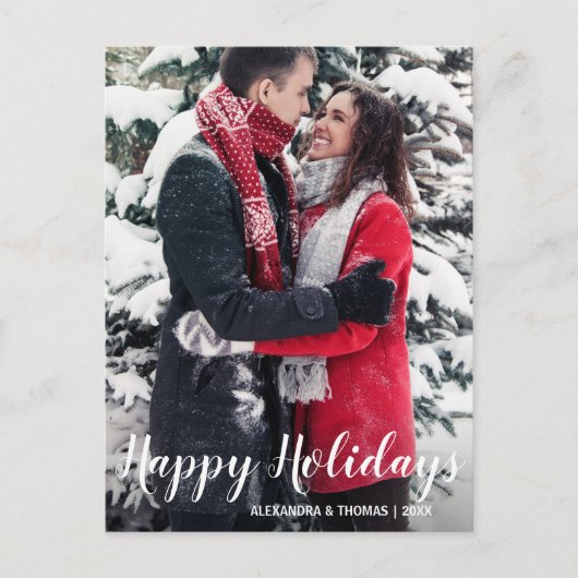 Eerste kerstvakantie met verloofde White | FOTO Feestdagenkaart (Voorkant)