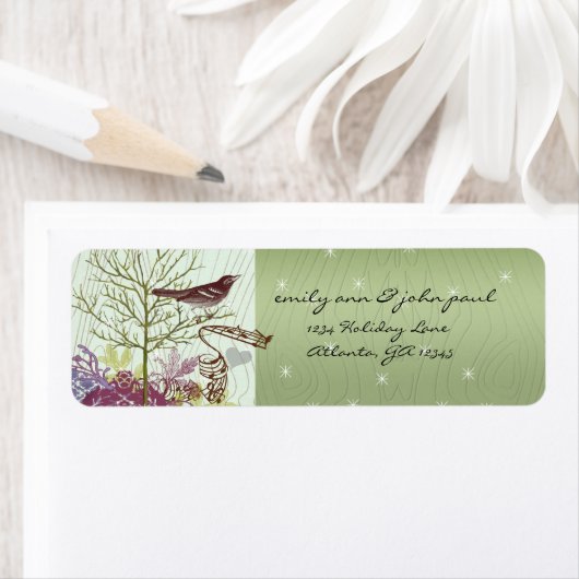 Eerste kerstvakantiehuisplaatjes etiket (Insitu)