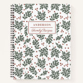 Eerste kerstval Familie Recipe Notitieboek (Voorkant)