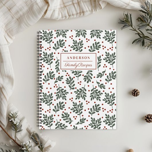 Eerste kerstval Familie Recipe Notitieboek