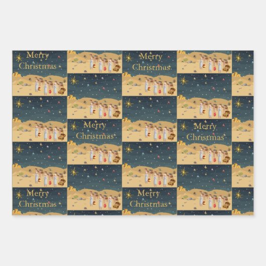 Eerste kerstverhaal 3D Inpakpapier Vel (Voorkant)