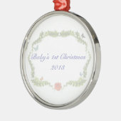 Eerste kerstversiering baby 2013 metalen ornament (Links)