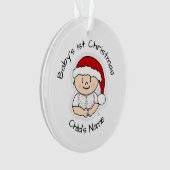 Eerste kerstversiering baby - Gepersonaliseerd Ornament (voorkant)