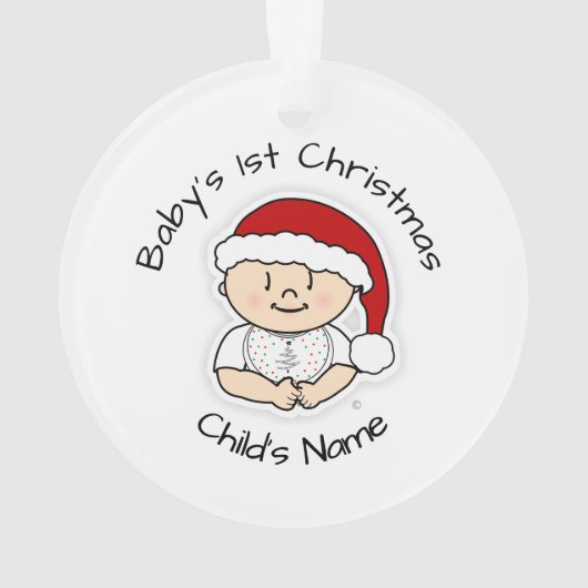 Eerste kerstversiering baby - Gepersonaliseerd Ornament (achterkant)